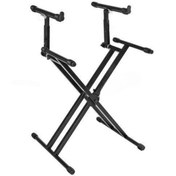 تصویر پایه کیبورد دو طبقه کوئیک لاک مدل ضربدری دوبل 