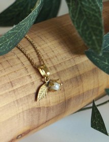 تصویر گردنبند نقره گل پنبه 