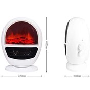 تصویر بخاری برقی راف مدل R.1600 چرخشی , شومینه نمایشگر متحرک 