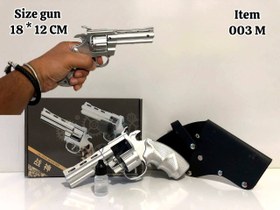 تصویر تفنگ رولور فلزی ترقه ای با غلاف 