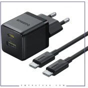 تصویر شارژر دیواری باسئوس مدل Palm ظرفیت ۳۰ وات با کابل تایپ سی 