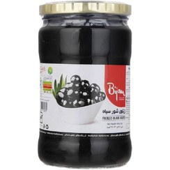 تصویر زیتون سیاه با هسته 680 گرم بیژن 