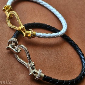 تصویر دستبند چرم امگا 