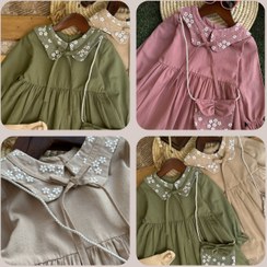 تصویر پیراهن و کیف گل بابونه 