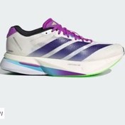 تصویر کفش ورزشی آدیداس,رنگ سفید صورتی سورمه ای، ویژه بانوان،اورجینال با فاکتور adidas،مدل ADIZERO BOSTON 13 