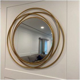 تصویر ایینه مدرن G211 - طلایی 