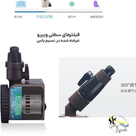 تصویر فیلتر سطلی با پمپ اکسترنال EF-1200 ویپرو Weipro Filter FE-1200