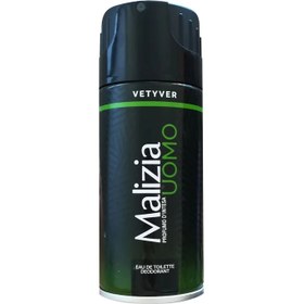 تصویر اسپری خوشبو کننده بدن مردانه مالیزیا مدل وتیور Malizia Uomo Vetyver Eau De Toilette Deodorant