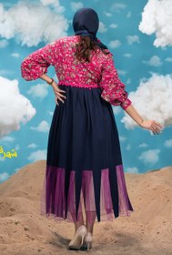 تصویر مانتو زنانه گره استایل مدل پری قصه رنگ صورتی 