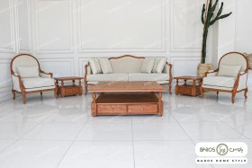 تصویر مبل کلاسیک راشل پلاس و روما و صندلی کانتر 