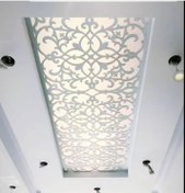 تصویر تایل CNC پی وی سی دکوراسیونی مقاوم رنگ سفید 