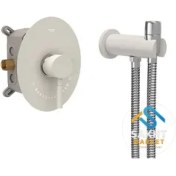 تصویر شیر آفتابه روگن شیری کروم توکار شودر 