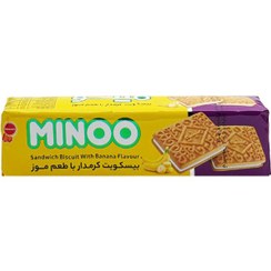 تصویر بیسکویت کرم دار با طعم موز مینو (117 گرم) 