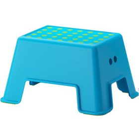 تصویر چهارپایه کودک رنگ آبی ایکیا مدل BOLMEN 