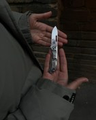 تصویر چاقو جیبی تاشو تمام استیل +ارسال رایگان 