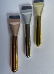 تصویر براش کرم پودر سر تخت نقره ای 