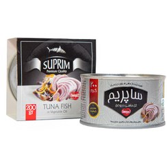 تصویر کنسرو تن ماهی ساپریم ۲۰۰ گرم در روغن 
