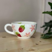 تصویر ماگ توت فرنگی خرید ماگ سرامیکی توت فرنگی