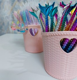 تصویر جا قلمی - صورتی Pen holder