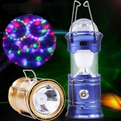 تصویر فانوس کشویی شارژی رقص نور دار مدل 5801 ، فانوس سه کاره دارای چراغ قوه Lantern