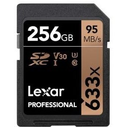 تصویر کارت حافظه SDXC لکسار مدل Lexar Professional 633x UHS-I U3 V30 ظرفیت 256 گیگابایت Lexar Professional 633x UHS-I U3 V30 256GB SDXC Card