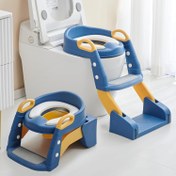 تصویر Ssonlun Baby Potty Seat, 3-in-1 Toilet Potty Training Seat, Toddlers Potty Training Toilet Seat Boys Girls, Kids Potty Training Seat Step Stool Ladder, Potty Chair with Anti-Slip Pads (Blue) Ssonlun Baby Potty Seat, 3-in-1 Toilet Potty Training Seat, Toddlers Potty Training Toilet Seat Boys Girls, Kids Potty Training Seat Step Stool Ladder, Potty Chair with Anti-Slip Pads (Blue)