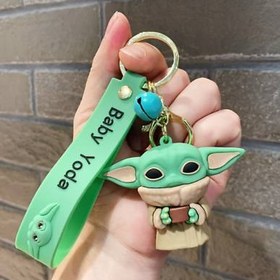 تصویر جاکلیدی سیلیکونی بیبی یودا کد 01 baby yoda silicone key chain 01