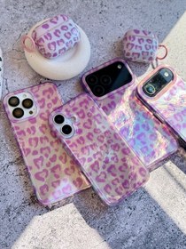 تصویر قاب پلنگی صورتی 