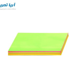 تصویر کاغذ یادداشت چسبی 7.5 × 12.5 سانتیمتر رنگی ۱۰۰ برگ 