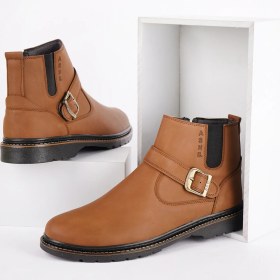 تصویر نیم بوت قهوه ای مردانه مدل Sorush ویژه 