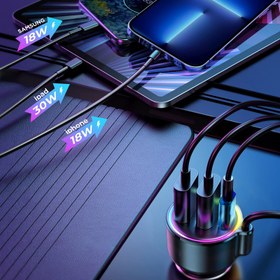 تصویر شارژر فندکی جوی روم JR-CL18 ظرفیت ۳۰ وات با بلوتوث 