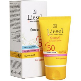 تصویر کرم ضد آفتاب سانسل Sunsel لایسل Liesel (نرمال تا خشک)بی رنگ 40ml 