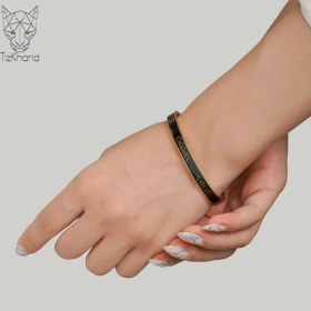 تصویر دستبند النگویی کوکو شنل chaneel bracelet black gold steel