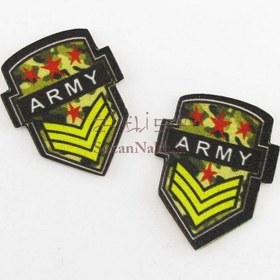 تصویر اتیکت چرمی ARMY 