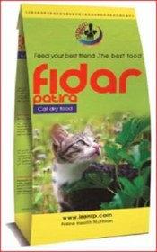 تصویر غذای خشک بچه گربه فیدار وزن یک کیلوگرم بصورت زیپ کیپ fidar adult dry food