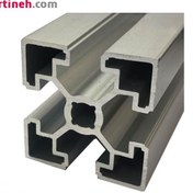 تصویر پروفیل صنعتی آلومینیومی ساخت ایران سایز 45 در 45 (mm) سبک شیار 10mm 45x45mm Aluminium Extrusion T-Slot Profile, slot width 10mm, Light