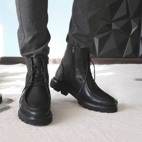 تصویر بوت چرم مردانه کژوال مدل b340 ریوا چرم تبریز - مشکی / 43 