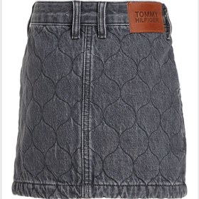 تصویر دامن جین پفی بچگانه برند Tommy Hilfiger Kids Denim Quilted Skirt