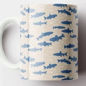 تصویر ماگ سرامیکی طرح ماهی کیوت و فانتزی کد858 