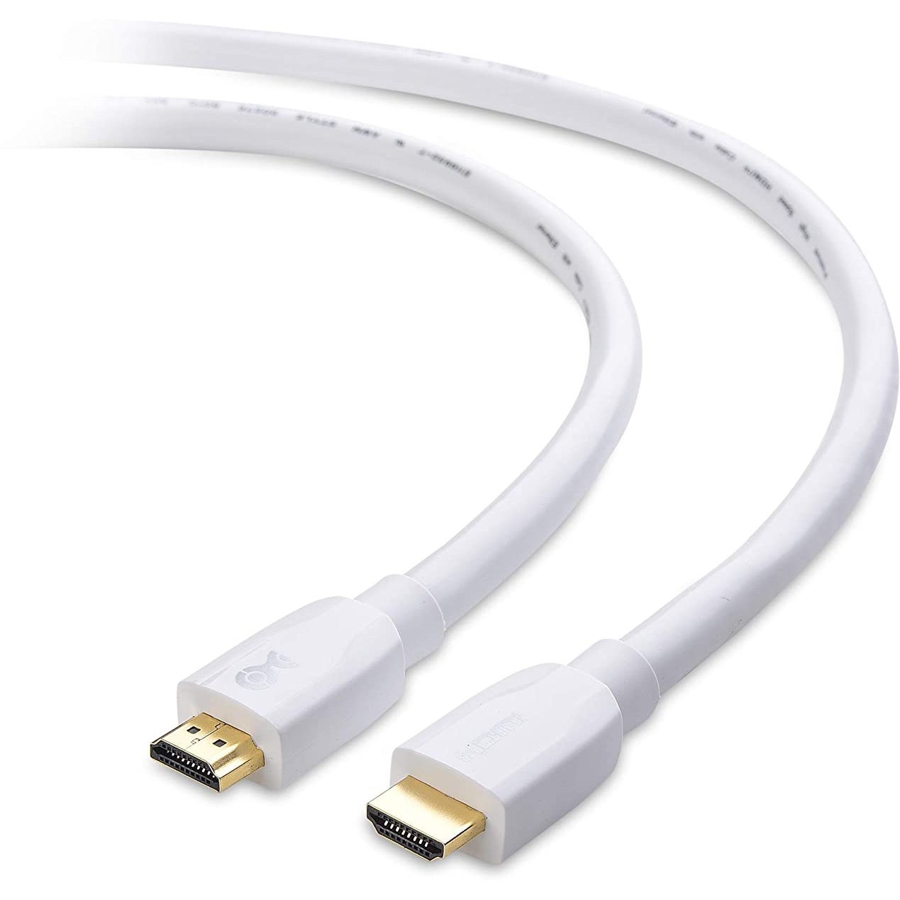 خرید و قیمت کابل مجهز به حق بیمه کابل HDMI سفید (کابل HDMI Premium) با  پشتیبانی 4K HDR - 6 پا ا [Premium Certified] Cable Matters White HDMI Cable  6 ft (Premium