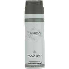 تصویر اسپری بدن مردانه وودی سنس مدل Galloway گالو وی 200 میلی لیتر Woody Sence Galloway Body Spray For Men