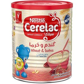 تصویر پودر سرلاک گندم و خرما به همراه شیر نستله ا Cerelac Wheat And Date Nestle Cerelac Wheat And Date Nestle
