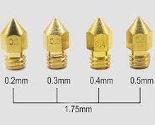 تصویر نازل اکسترودر MK8 پرینتر سه بعدی - سایزهای مختلف - 0.4 