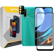 تصویر محافظ لنز دوربین اسپریگ مدل 3D-FU مناسب برای گوشی موبایل شیائومی Redmi 9T به همراه محافظ صفحه نمایش 