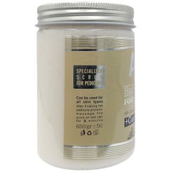 تصویر فوم اسکراب شکری AK | با رایحه دارچین و روغن نارگیل (لایه‌بردار پا ) – 600 گرم 