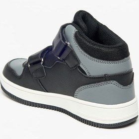 تصویر کفش ورزشی رنگی پسرانه با بند چسبی برند kappa Boy's Colourblock Sneakers with Hook and Loop Closure