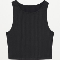 تصویر کراپ تاپ زنانه کشباف برند منگو Mango - بافت طنابی 