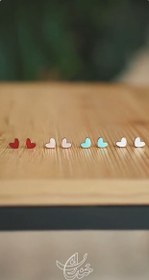 تصویر E282 گوشواره قلب مینا 