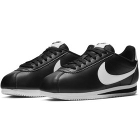 nike classic cortez black and white