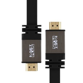 تصویر کابل HDMI فلت 4K-3D ورژن 2.0 با طول 15 متر کی نت پلاس 